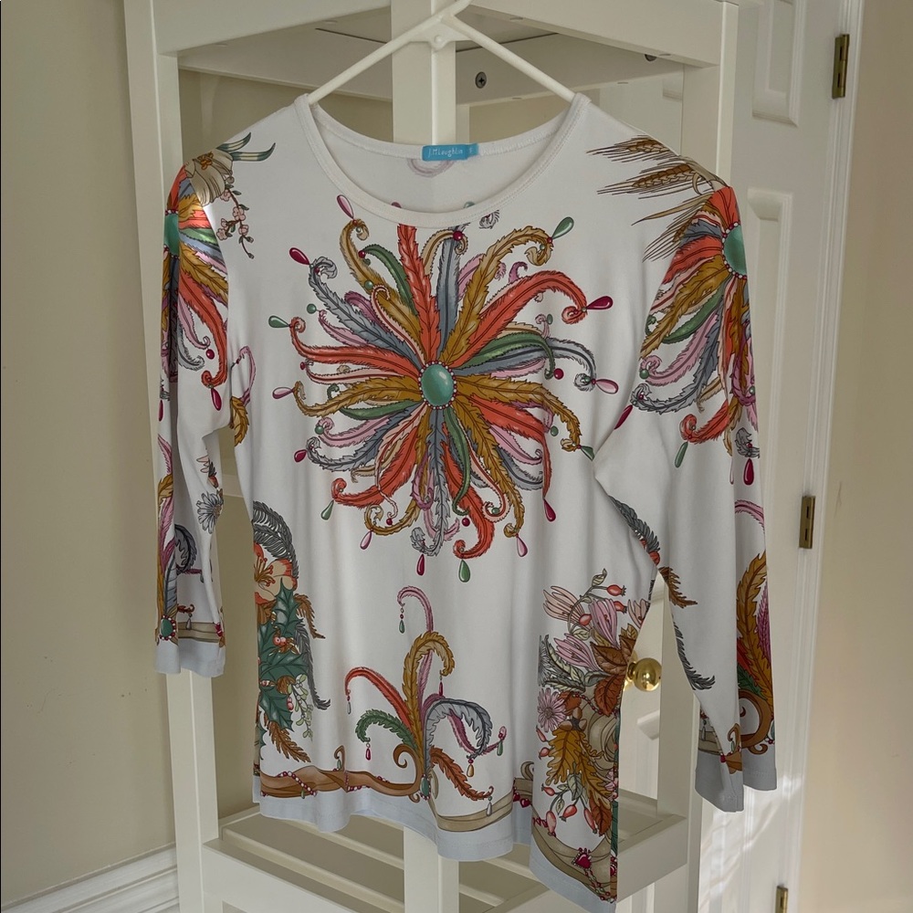 J McLaughlin Artistic Multicolor Long Sleeve Top